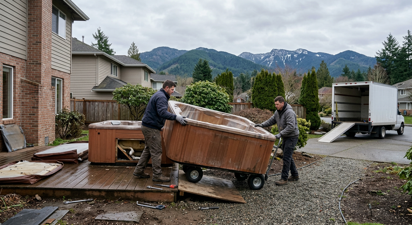 Commercial hot tub removal service